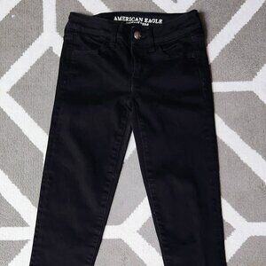 AMERICAN Eagle Stretch Black Skinny Jeans Size 0